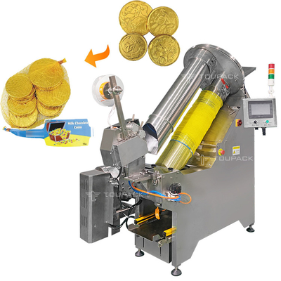 Machine automatique d'emballage de sacs à billes pour pièces d'or ligne d'emballage de sacs en maille d'ail au chocolat
