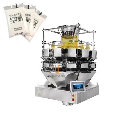 5L machine à peser multi-tête d'emballage système automatique de pesage du lait en sac vertical