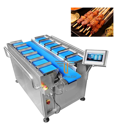 PLC Balances électroniques de pesée Biftek Poisson Poulet Produits de la mer Crevettes saucisse Poids Multi-têtes Ceinture d'alimentation
