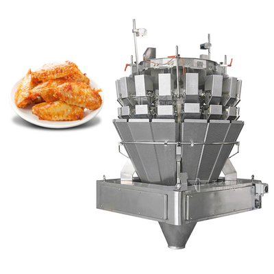Combinaison d'alimentation à vis automatique Pesanteur de remplissage d'aliments collants Viande marinée Ailes de poulet Pesanteur multi-tête