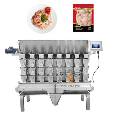 Machine de remplissage multifonctionnelle à grande vitesse 8 têtes pesanteur pour les cornichons poulet en morceaux