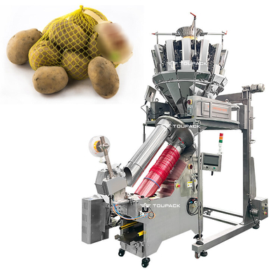 Machine d'emballage de sacs en nylon net entièrement automatique pour les pommes de terre fraîches