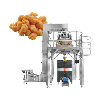 Muti-Fonction à grande vitesse Meatball congelé Vffs Rétrécissement de l'emballage de la machine de mise en sac légumes congelés multi-tête pesanteur