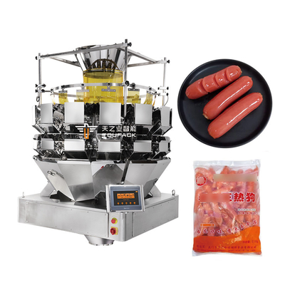 Pilote à bande de saucisse de petite taille, machine à emballer, poids à plusieurs têtes, poids à saucisse de viande pure