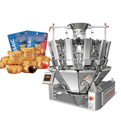 Forme verticale d'azote à grande vitesse entièrement automatique remplir le joint sac de collation nourriture peser les bouffées de nourriture machine d'emballage de granulés