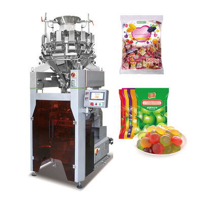 10/14 Hoppers Machine à peser à plusieurs têtes machine à emballer des granulés sacs en plastique machine à emballer à peser à plusieurs têtes verticale