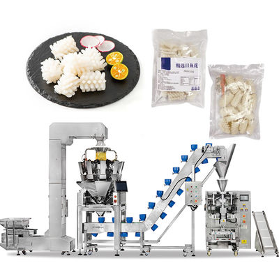Machine à emballer des salades de légumes surgelés préfabriquée machine à fermeture à glissière automatique machine de remplissage préfabriquée avec sac à fermeture à glissière de crevettes surgelées