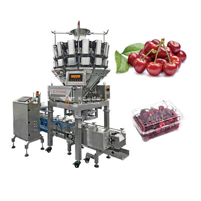 Machine automatique de remplissage de poids de boîtes en plastique pour fruits et légumes