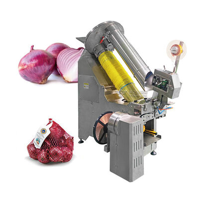 Système d'emballage automatique de sacs en filet de 0,5 kg à 5 kg avec découpage et étiquetage