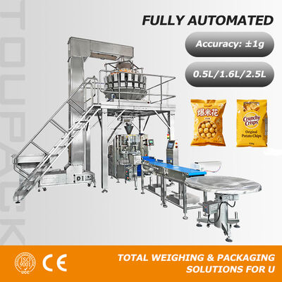 Machine d'emballage verticale de 10 à 500 g pour les frites de pomme de terre Noix en bouteille collation pour animaux de compagnie