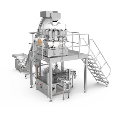 Machine de pesage automatique à grande vitesse et de remplissage de canettes en plastique pour le bœuf, le porc, le poulet, les collations à la viande séchée