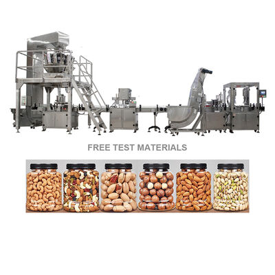 Machine automatique de remplissage de boîtes de conserve avec pesage multi-tête de haute précision et contrôle à écran tactile PLC