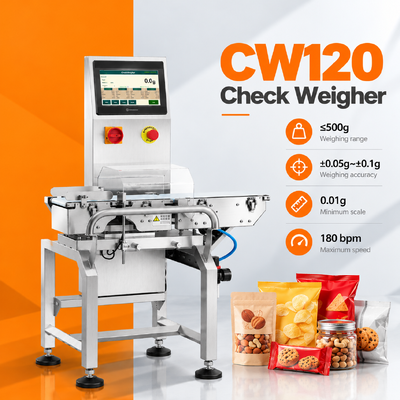 In-Line Dynamic Checkweigher for Snacks Nuts and Small Packaged Products
