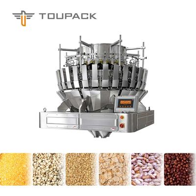 Machine automatique de emballage tête multi de peseur de bande de conveyeur de céréale de soja de grains