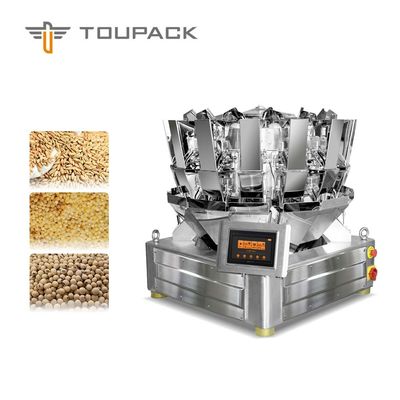 Céréale principale de peseur du contrat PLC/MCU 10 Multihead, céréale et pâtes de câble de maïs, sucrerie, graine, écrou, machine à emballer de biscuit